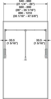Wardrobe Lift 33 Lbs Weight Capacity