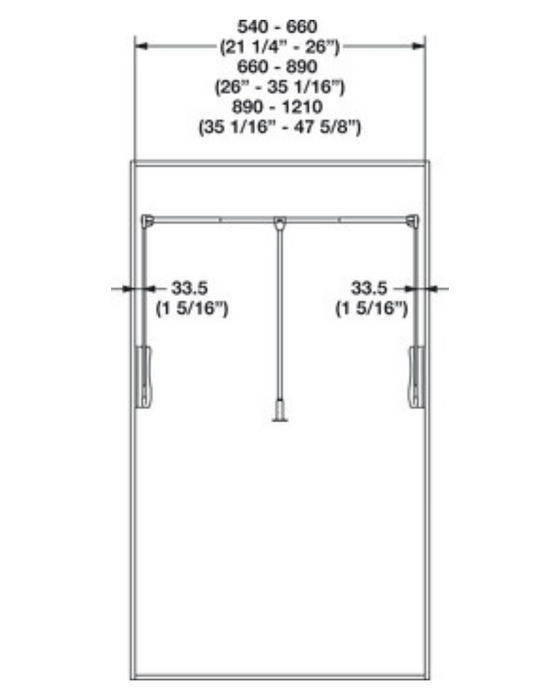 Wardrobe Lift 26 Lbs Weight Capacity