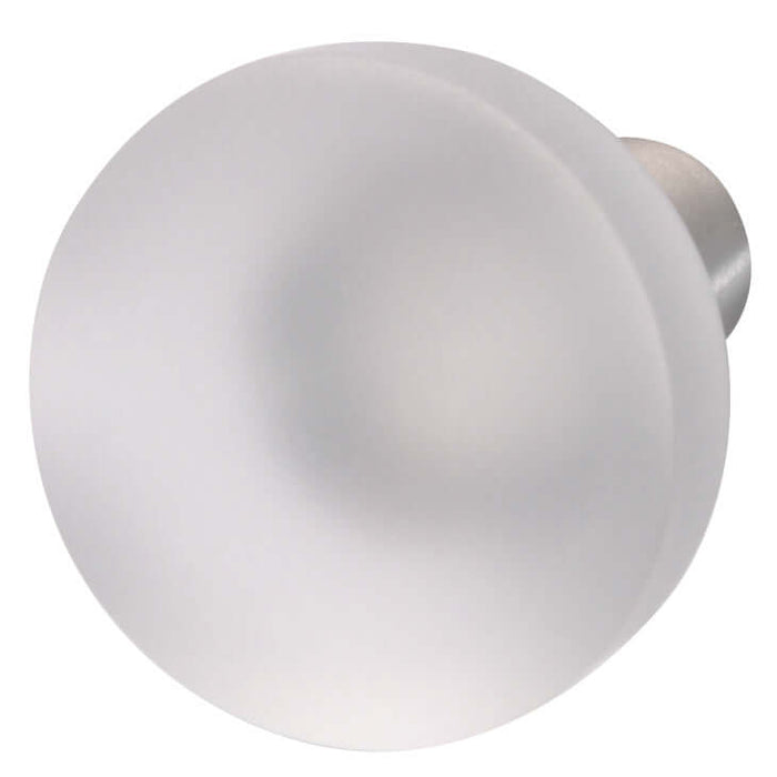 Knob Glass & Stainless Crystalline Steel
