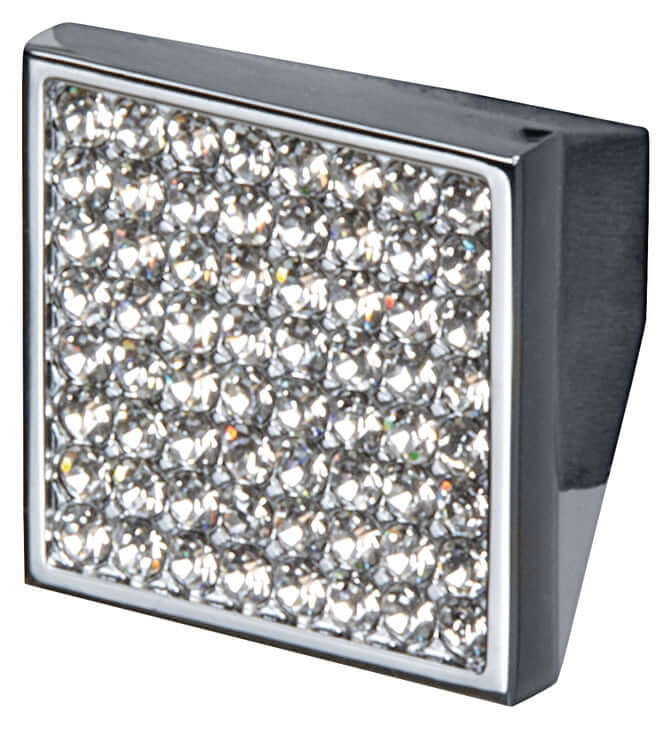 Knob Elements Polished Chrome & Clear Zinc & Crystal Elements Collection